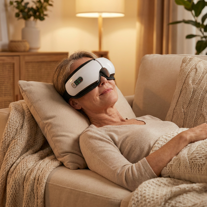 Smart Eye Massager with Heat & Bluetooth –  Relief for Tired & Puffy Eyes